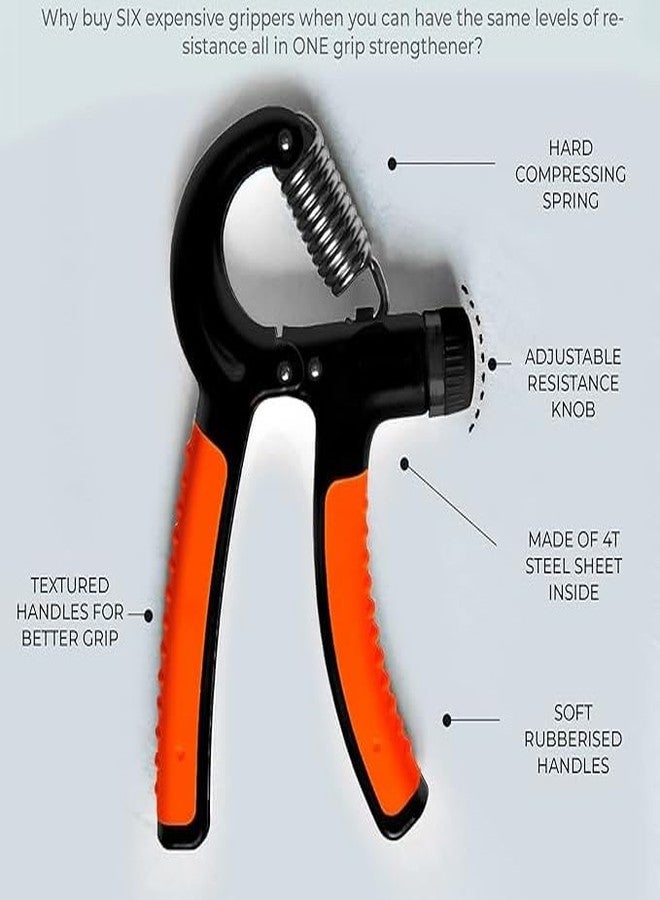 FIRST CHOICE Adjustable Hand Grip Strengthener, Hand Gripper for Men & Women for Gym Workout Hand Exercise Equipment to Use in Home for Forearm Exercise Finger Exercise Power Gripper - Image 2