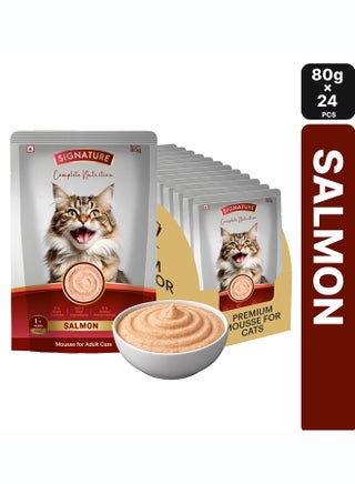 Signature Salmon Cat Wet Food Mousse Pack of 24