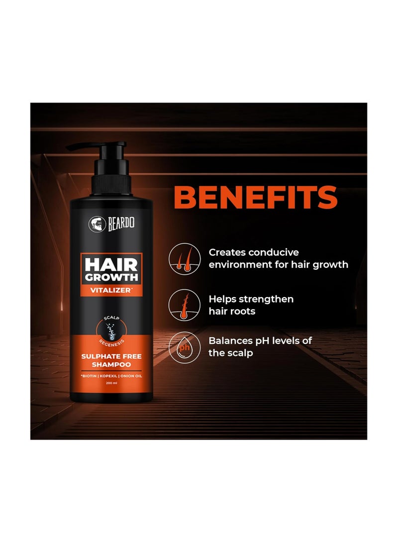 Beardo Hair Growth Vitalizer Shampoo, 200 ml | Shampoo for Men | Promotes Hair Growth | Sulphate and Paraben Free Shampoo | With Onion Oil & Biotin - Image 4
