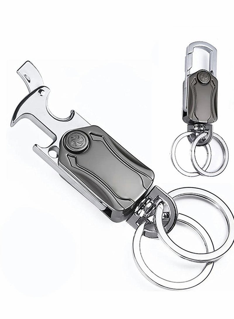 Multifunction Heavy Duty Keychain, Mobile phone holder, Fidget Spinner, Bottle Opener, Carabiner Car Key Chains for Men and Women