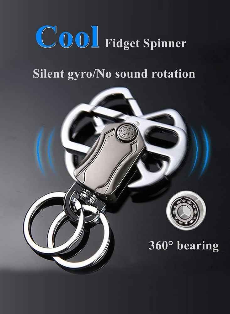 Multifunction Heavy Duty Keychain, Mobile phone holder, Fidget Spinner, Bottle Opener, Carabiner Car Key Chains for Men and Women