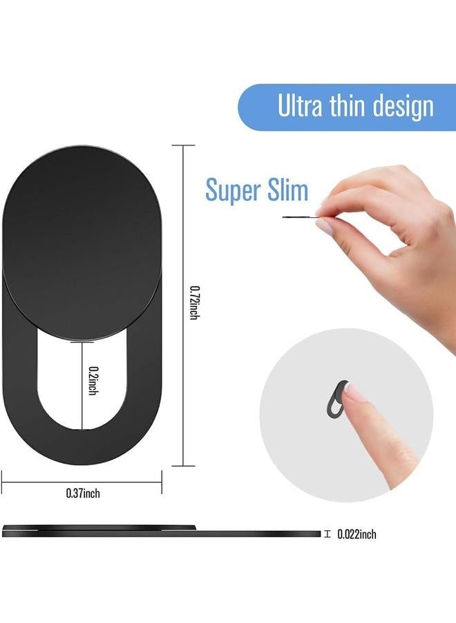 erorex Webcam Cover 8 Pack 0.02 Inch Ultra Thin Laptop Camera Cover Slide For Iphone Ipad Macbook Pro Computer Imac Cell Phone Pc Accessories Camera Blocker Slider Great For Privacy 8* Black - Image 3