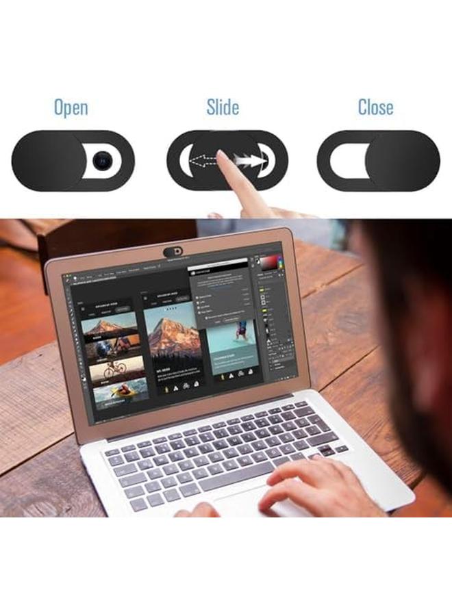 erorex Webcam Cover 8 Pack 0.02 Inch Ultra Thin Laptop Camera Cover Slide For Iphone Ipad Macbook Pro Computer Imac Cell Phone Pc Accessories Camera Blocker Slider Great For Privacy 8* Black - Image 5
