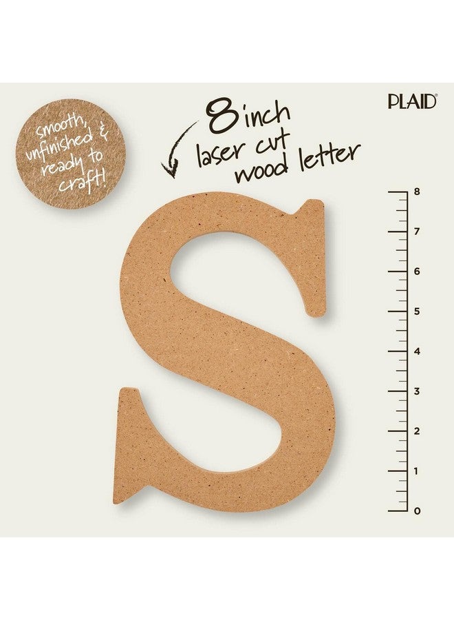 بلايد حرف خشبي غير مكتمل 8 بوصة سطح خشبي مثالي لمشاريع الفنون والحرف اليدوية 63598 8 بوصة - Image 2