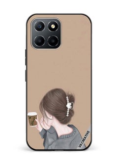Protective Case Cover For Honor X6 Sipping Design Multicolour