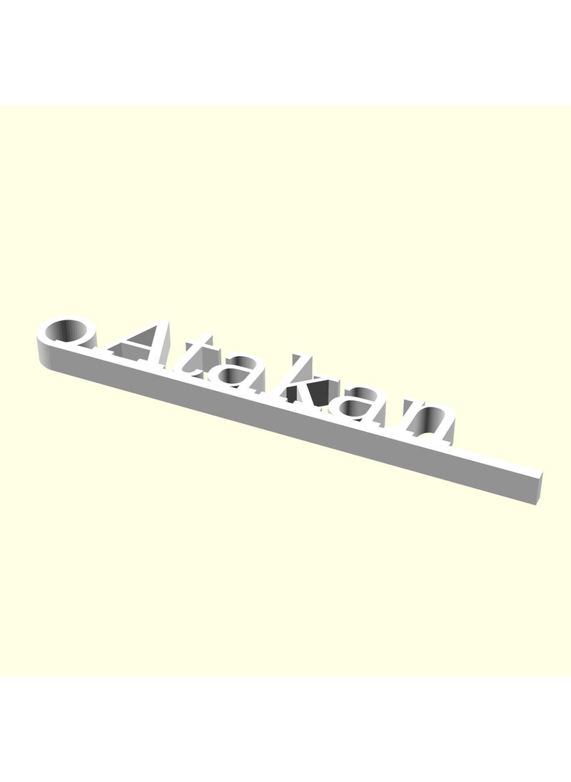 Epm3d Ee DD Atakan Personalized Production Chainless Keychain Gift for Lover and Spouse Tag Hanger Made of Organic Plastic  - Image 1