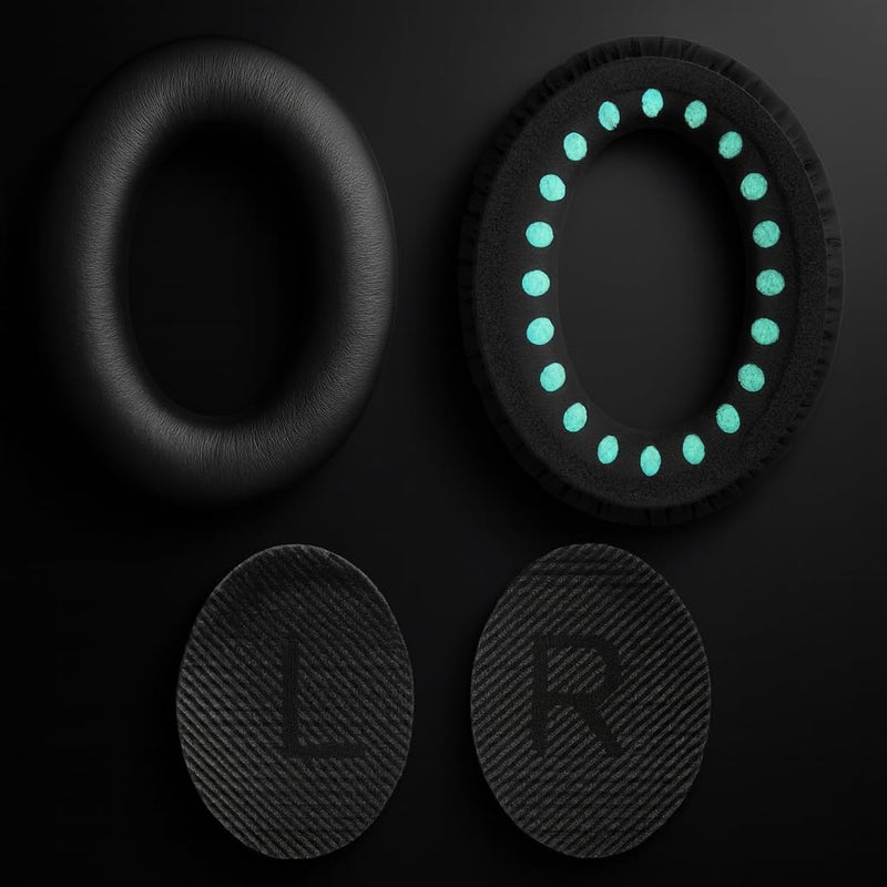 DanYee Premium Bose Headphones Replacement Ear Pads for QC2, QC15, QC25, QC35 I & II â€“ Soft Protein Leather & Memory Foam Cushions â€“ Enhanced Noise Isolation â€“ Easy Installation Kit & Cleaning Cloth - Image 2