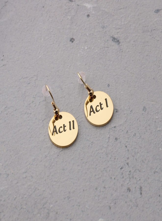 AKTAP Theatre Dangle Earrings Director Actor Jewelry Act I Act II Earrings Gift for Theater Lovers - Image 5