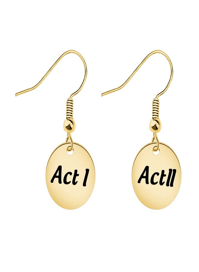 AKTAP Theatre Dangle Earrings Director Actor Jewelry Act I Act II Earrings Gift for Theater Lovers - Image 1