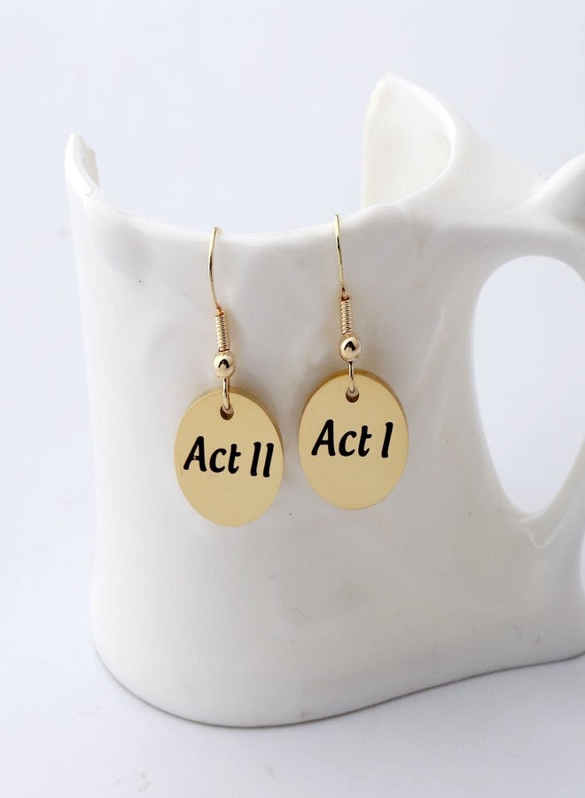 AKTAP Theatre Dangle Earrings Director Actor Jewelry Act I Act II Earrings Gift for Theater Lovers - Image 4