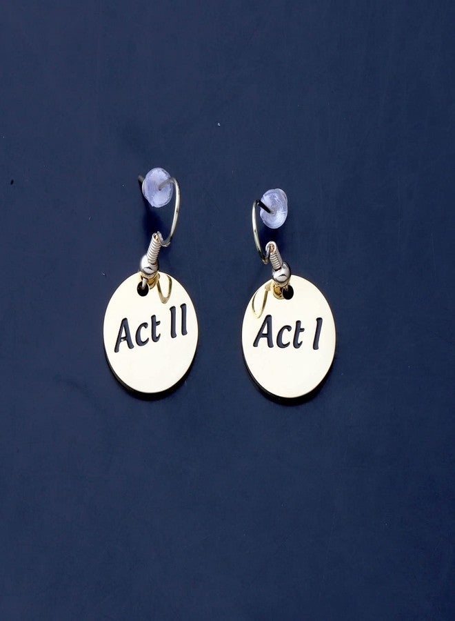 AKTAP Theatre Dangle Earrings Director Actor Jewelry Act I Act II Earrings Gift for Theater Lovers - Image 2