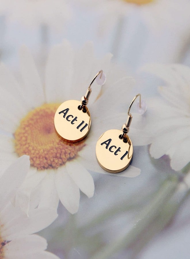 AKTAP Theatre Dangle Earrings Director Actor Jewelry Act I Act II Earrings Gift for Theater Lovers - Image 3
