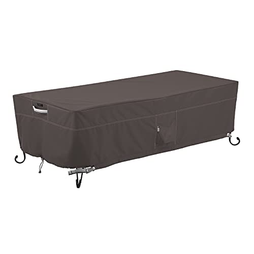 Classic Accessories Ravenna Water-Resistant 60 Inch Rectangular Fire Pit Table Cover, Outdoor Table Cover - Image 1