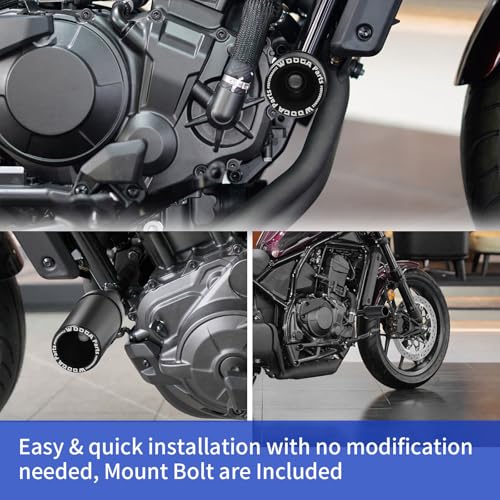 WOOGA Motorcycle Accessories Frame Sliders Crash Protector Compatible for Ho&n&da Rebel CMX1100 Rebel 1100 CMX 1100 Accessories 2021-2024 Falling Protection Pad - Image 4