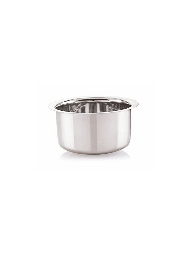 Sonanshi Sonanshi Stainless Steel Round Bottom Patila/Bhagona/Tapeli with LID (8 Litre)  - Image 3