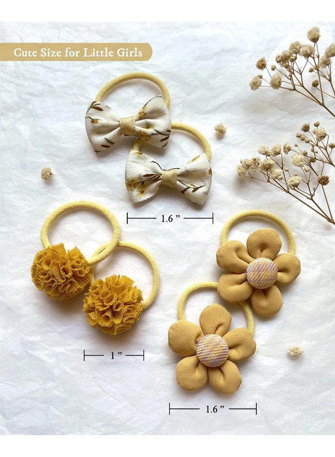 Cherssy Boutique Baby Girl Hair Ties with Flowers, 28 Pcs Hair Bow Ties for Toddler Girls, Elastics Ponytail Holders Pigtails Rubber Bands by Cherssy - Image 4