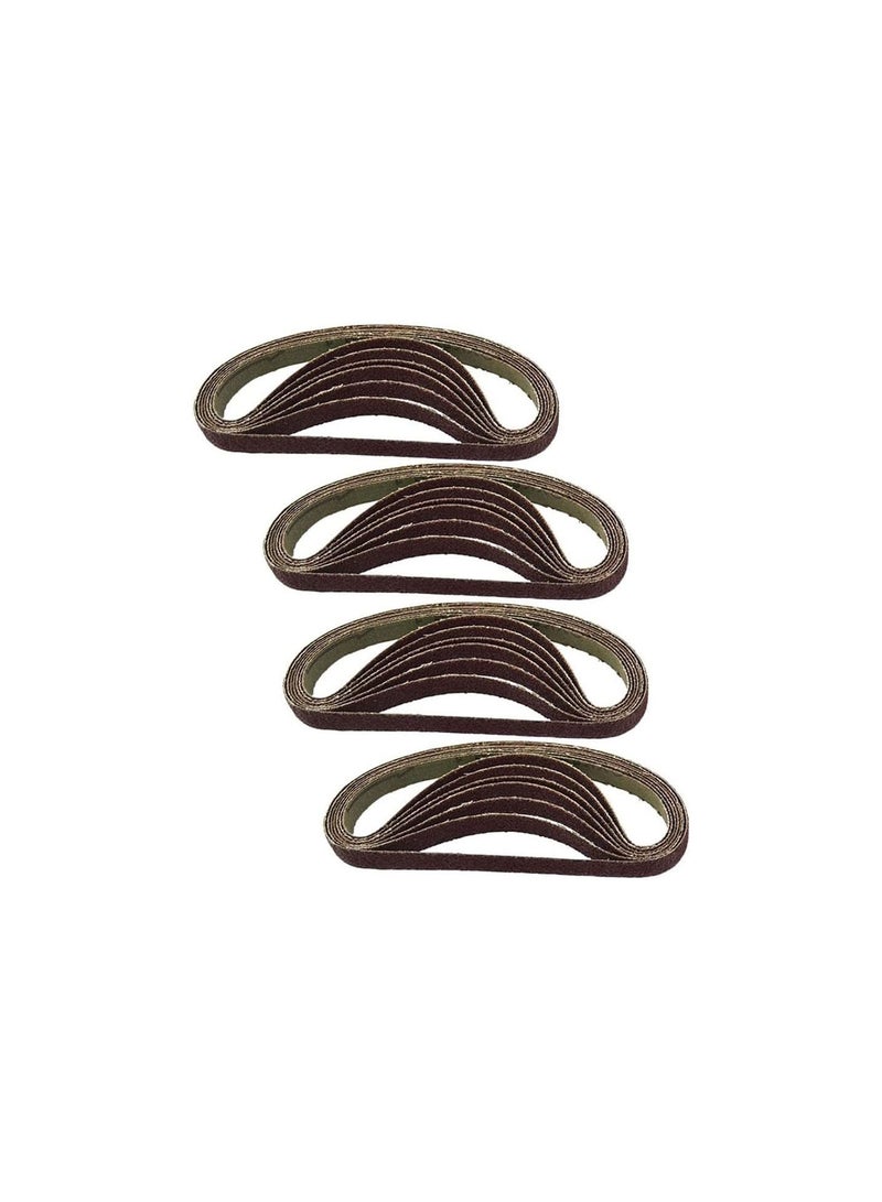 GGOOT 330mm x 10mm Sanding Belts, 50 Pack Aluminum Oxide Sanding Belt 60/80/100/120 Grits, Belt Sander Tools for Metal Polishing  - Image 5