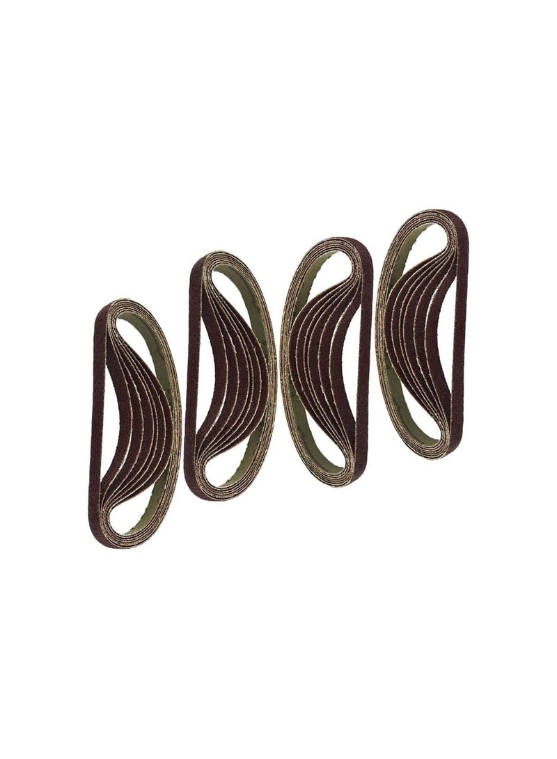 GGOOT 330mm x 10mm Sanding Belts, 50 Pack Aluminum Oxide Sanding Belt 60/80/100/120 Grits, Belt Sander Tools for Metal Polishing  - Image 1