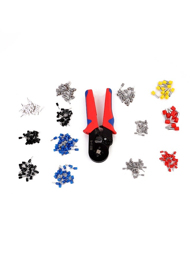 لوازم طقم كماشة لنزع الأسلاك - أداة كبس أطراف الأسلاك قابلة للتعديل ذاتيًا لمقاسات AWG 23-7 مع نهايات وأسلاك معدنية، وموصلات كبس، وأطراف توصيل للأسلاك لأعمال الكهرباء والأشغال اليدوية - 0.25-10 ملم² - Image 3