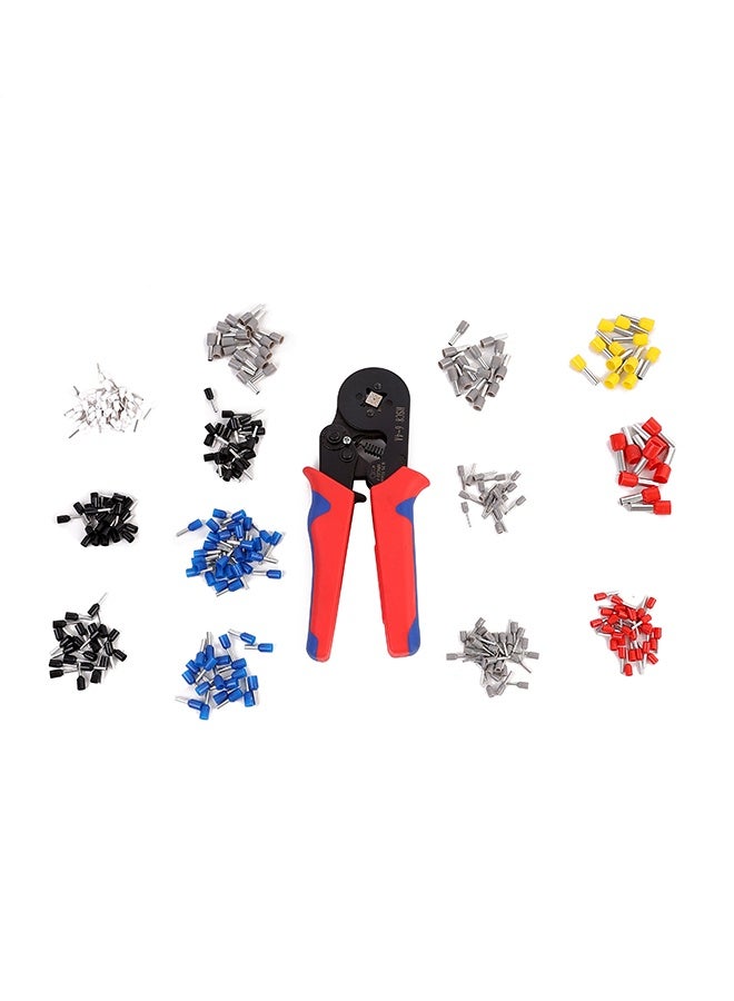 لوازم طقم كماشة لنزع الأسلاك - أداة كبس أطراف الأسلاك قابلة للتعديل ذاتيًا لمقاسات AWG 23-7 مع نهايات وأسلاك معدنية، وموصلات كبس، وأطراف توصيل للأسلاك لأعمال الكهرباء والأشغال اليدوية - 0.25-10 ملم² - Image 2