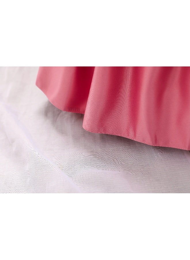 2025 New Baby First Birthday Dress - 3D Floral Satin Children's Puff Princess Gown - Image 5