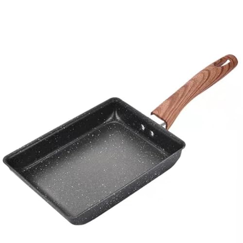 Winkelen Japanese Omelette Tamagoyaki Frying Pan - Nonstick, Rectangle, Reusable Washable Cooktop Safe, Easy to Clean Egg Pan with Wooden Handle for Pancake, Crepes, Omelette, Fried Eggs Cooking - Image 1