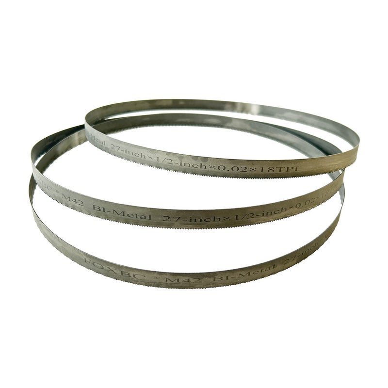 FOXBC 27 Inch Bandsaw Blades 18 TPI for DeWalt DCS377, Milwaukee 48-39-0572 Portable Band Saw Blade - 3 Pack - Image 1