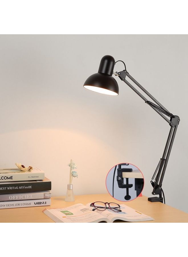 Generic Long Arm Folding 37cmLED Eye Protection Table Lamp Clip Learning And Working Nail Art Eyelash Maintenance Painting Tattoo Embroidery-Color:Black-18 Watt Flying Saucer Led Eye Protection Bulb (exclusively For Tattoo And Embroidery)  - Image 1