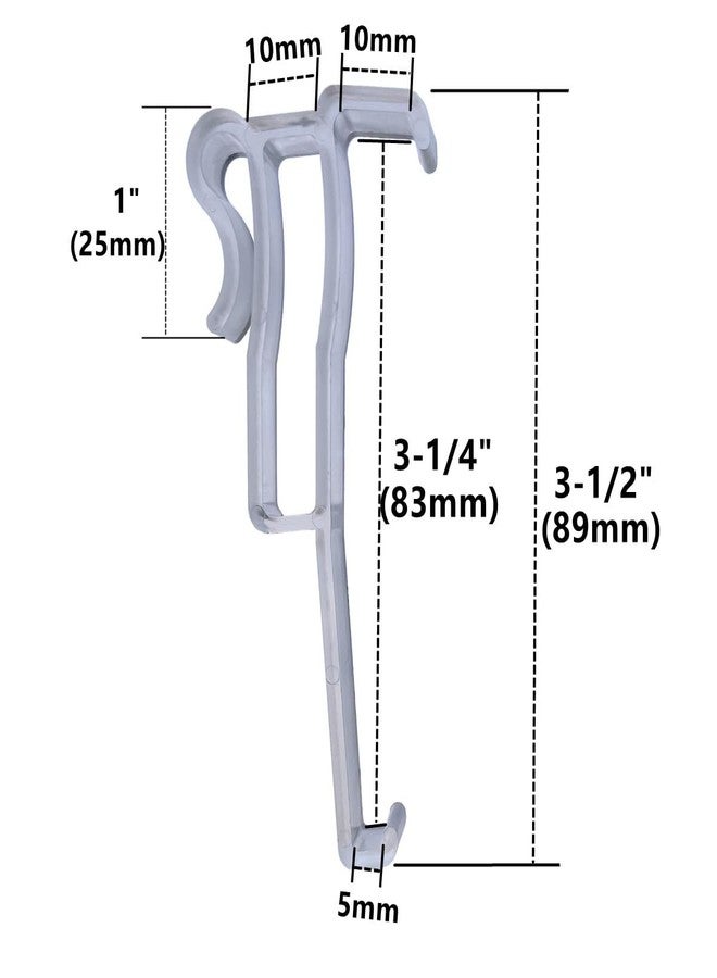 Cutelec 10pcs 3-1/4" Valance Clips Clear Plastic Hidden Retainer Holder for Window Blind Valance,Horizontal Faux & Wood Blinds Cover Hold Clip - Image 2