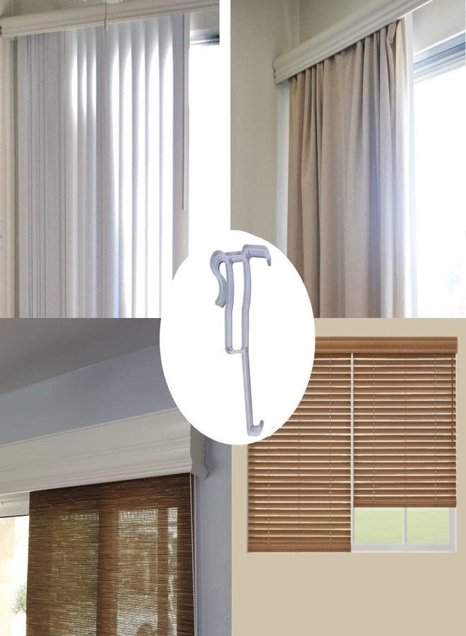 Cutelec 10pcs 3-1/4" Valance Clips Clear Plastic Hidden Retainer Holder for Window Blind Valance,Horizontal Faux & Wood Blinds Cover Hold Clip - Image 5