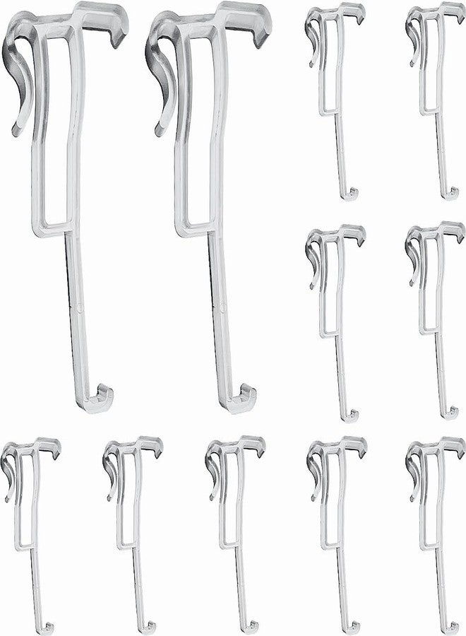 Cutelec 10pcs 3-1/4" Valance Clips Clear Plastic Hidden Retainer Holder for Window Blind Valance,Horizontal Faux & Wood Blinds Cover Hold Clip - Image 1
