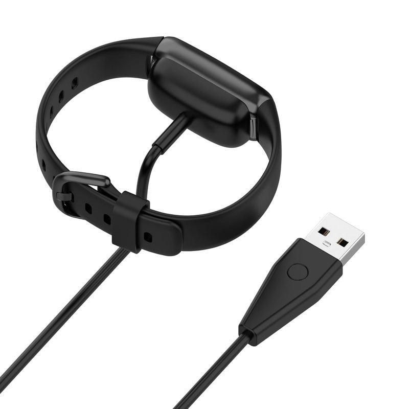 كابل قاعدة الشحن البديل متوافق مع Fitbit Charge 6/Charge 5/Luxe، حامل شاحن USB من ، ملحقات الساعات الذكية (1 متر/3.3 قدم) - Image 4