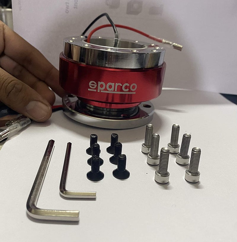 AUTO MT SPARCO Universal Steering Wheel Ball Quick Release Boss Kit Lock JDM Joint Hub - Image 1