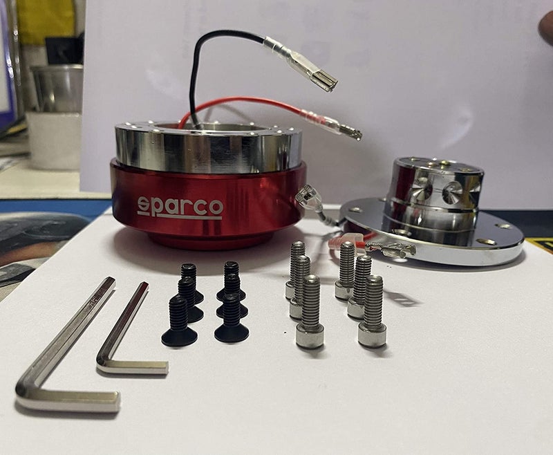 AUTO MT SPARCO Universal Steering Wheel Ball Quick Release Boss Kit Lock JDM Joint Hub - Image 3