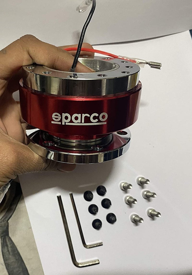 AUTO MT SPARCO Universal Steering Wheel Ball Quick Release Boss Kit Lock JDM Joint Hub - Image 2