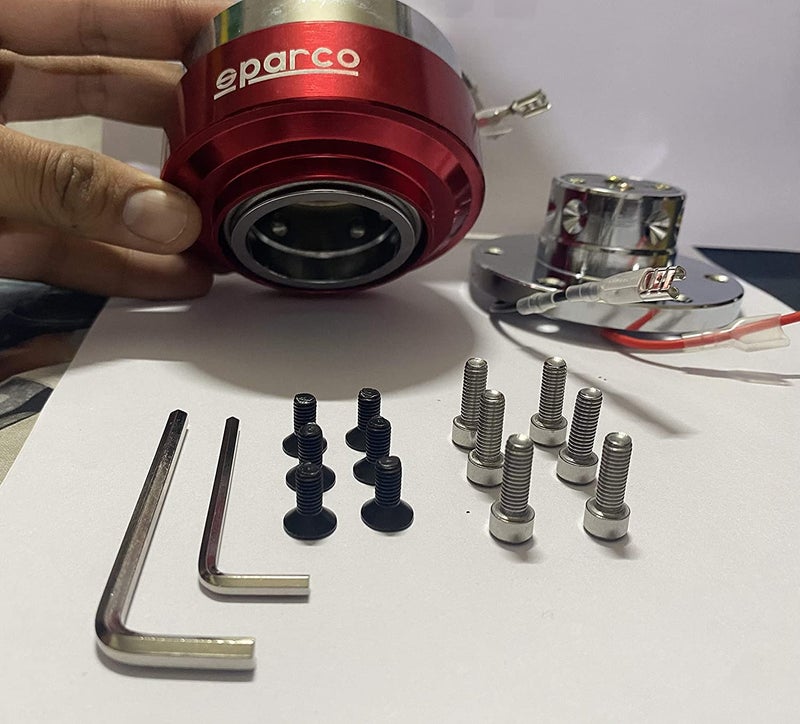 AUTO MT SPARCO Universal Steering Wheel Ball Quick Release Boss Kit Lock JDM Joint Hub - Image 4
