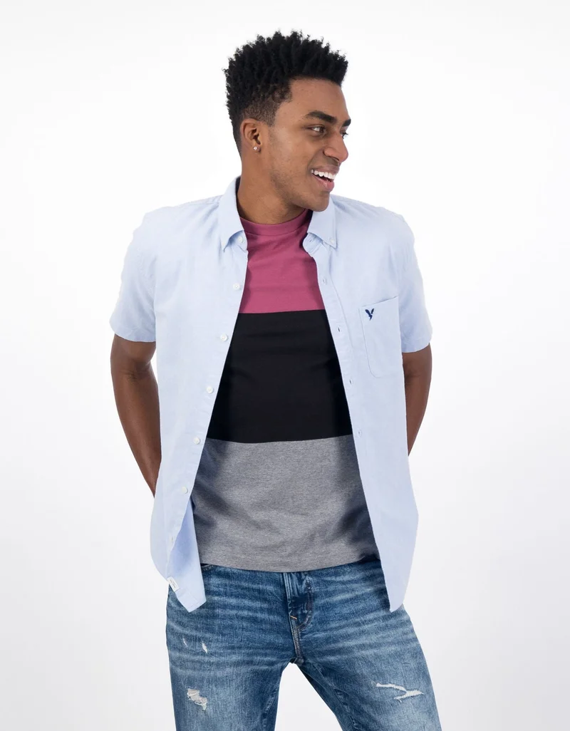 AE Classic Fit Oxford Short-Sleeve Button-Up Shirt