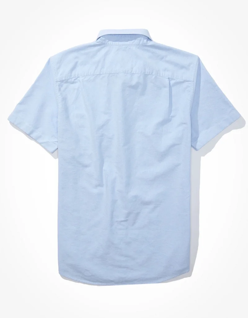 American Eagle AE Classic Fit Oxford Short-Sleeve Button-Up Shirt