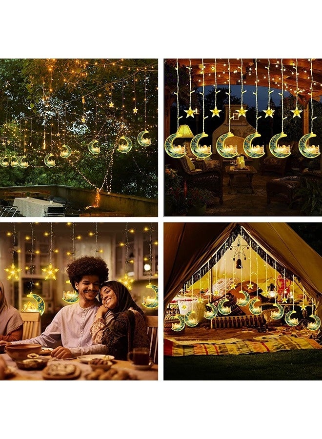 NIBEMINENT Ramadan Lights, Ramadan Night Lights, Ramadan Decorations, Ramadan String Lights Decorations for Home(5 Stars and 5 Moons Castle Shaped)  - Image 5