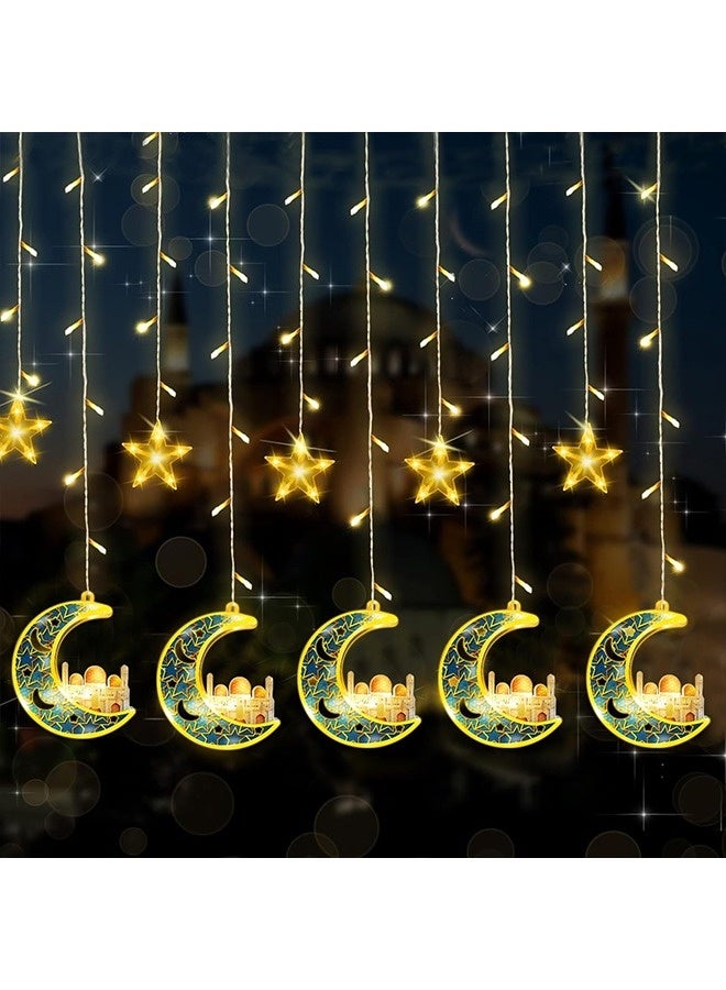 NIBEMINENT Ramadan Lights, Ramadan Night Lights, Ramadan Decorations, Ramadan String Lights Decorations for Home(5 Stars and 5 Moons Castle Shaped)  - Image 3