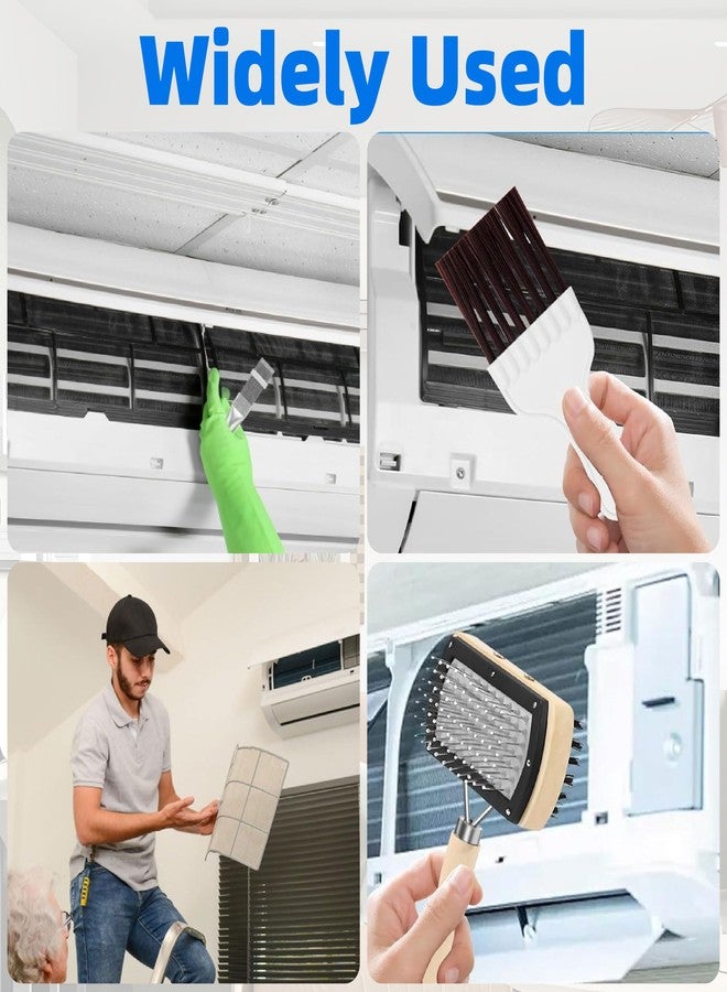 JREEPEE 3-in-1 AC Fin Comb & Condenser Coil Brush, HVAC Refrigerator Coil Cleaning Brush Kit, Stainless Steel Evaporator Radiator Fin Cleaning Tool for AC Units, Mini-Splits, Fridges - Image 5