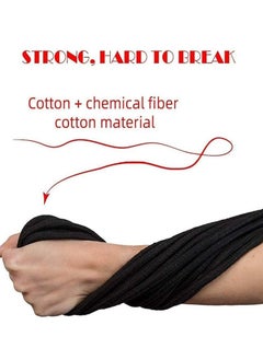 Bukela 2 Roll 10M Soft Cotton Rope, Natural Durable Long Cotton Rope for Crafts Wall Hangings Plant Hangers Knotting (Black)  - Image 2