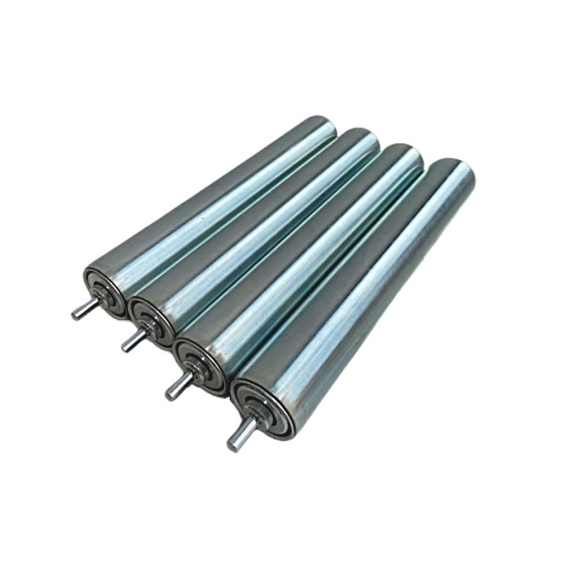 Gascem 1.5" Dia 10"BF Length Galvanized Steel Conveyor Roller, Axle Diameter 1/4" I Pack of 4 | Replacement Steel Rollers - Image 1