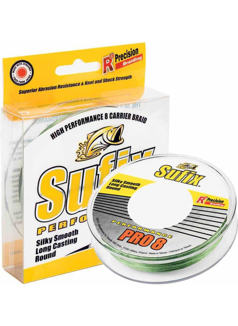 Sufix - Performance Pro8 Line Lo Vis GREEN-0.12MM - 275MT - 8.2kg - Image 1