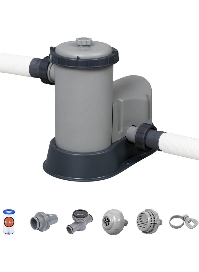 Bestway 1500 Gallon Pool Filter Pump for Children's and Adults' Swimming Pools with Built-in Filtration System to Keep Your Pool Clean - Essential Accessory for Water Play and Garden Pool Filtration Supplies 58389 - Image 3