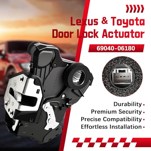 FAERSI 931-401 Door Lock Actuator Motor Front Left Driver Side Replacement for Toyota 4Runner Camry Tundra Sequoia Lexus ES350 GS350 LS460 RX450h Scion tC xB xD Replaces 69040-0C050, 69040-06180 - Image 4