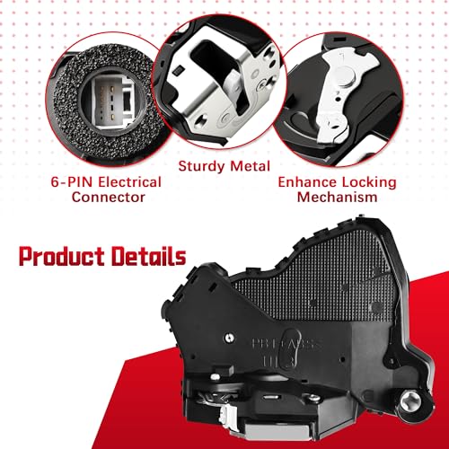FAERSI 931-401 Door Lock Actuator Motor Front Left Driver Side Replacement for Toyota 4Runner Camry Tundra Sequoia Lexus ES350 GS350 LS460 RX450h Scion tC xB xD Replaces 69040-0C050, 69040-06180 - Image 3