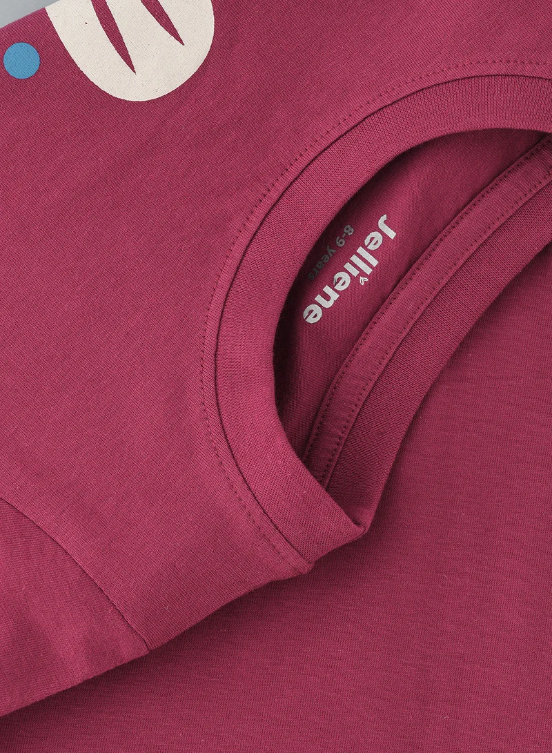 Jelliene Basic round neck graphic t-shirt