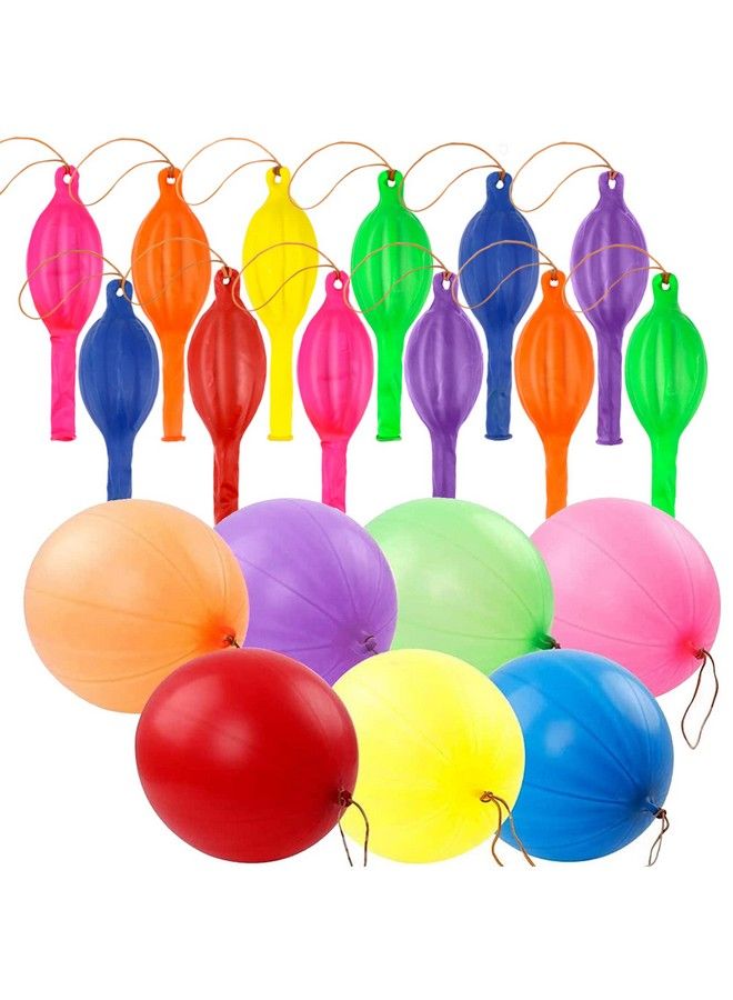 RUBFAC 80 Punch Balloons Punching Balloon Heavy Duty Party Favors For Kids Bounce Balloons With Rubber Band Handle For Birthday Party - Image 1