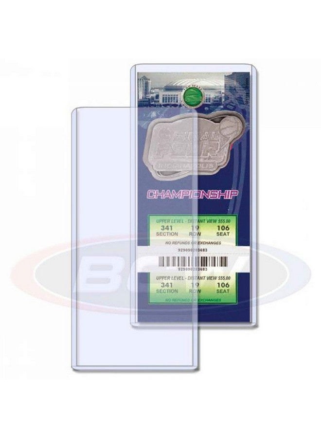 BCW 3x7 - Ticket Toploader (25 Pack) - Rigid PVC Sleeve for Photos, Prints, Tickets, and More | Crystal Clear Topload Holder for Trading Cards, Memorabilia, Collectibles, and Events - Image 2